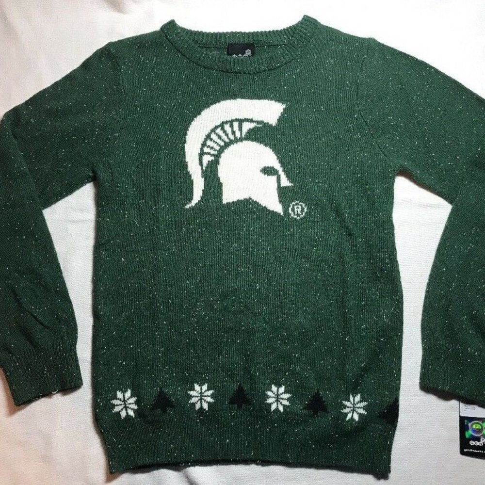 Michigan State Spartans Youth Christmas Sweater